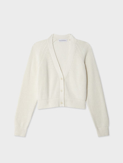 Linen Blend Ribbed Cardigan
