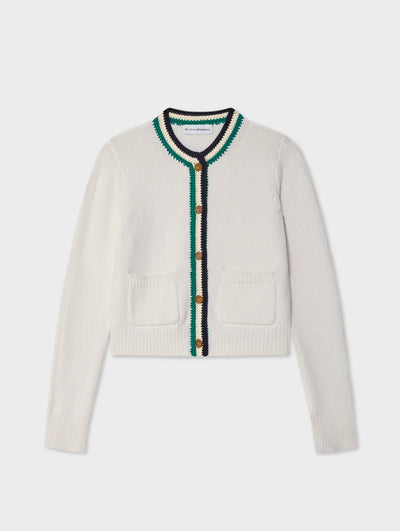 Lofty Cotton Crochet Trim Cardigan