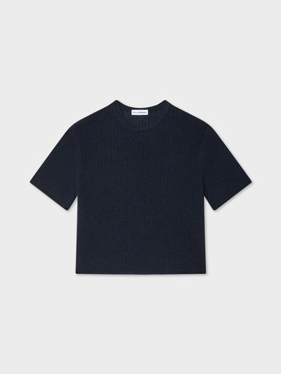 Cashmere Waffle Mesh Tee